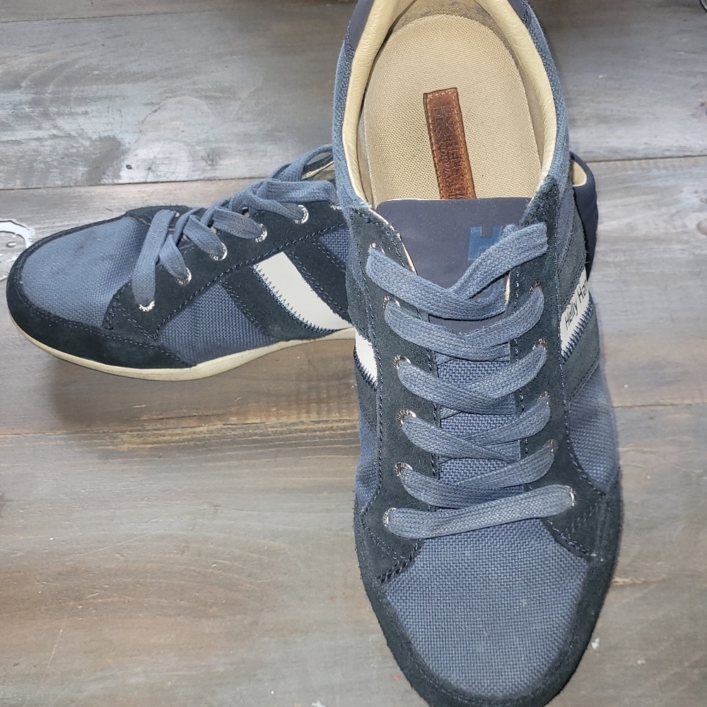 Helly Hansen Blue Canvas and Leather Mens Sneakers Size 10
